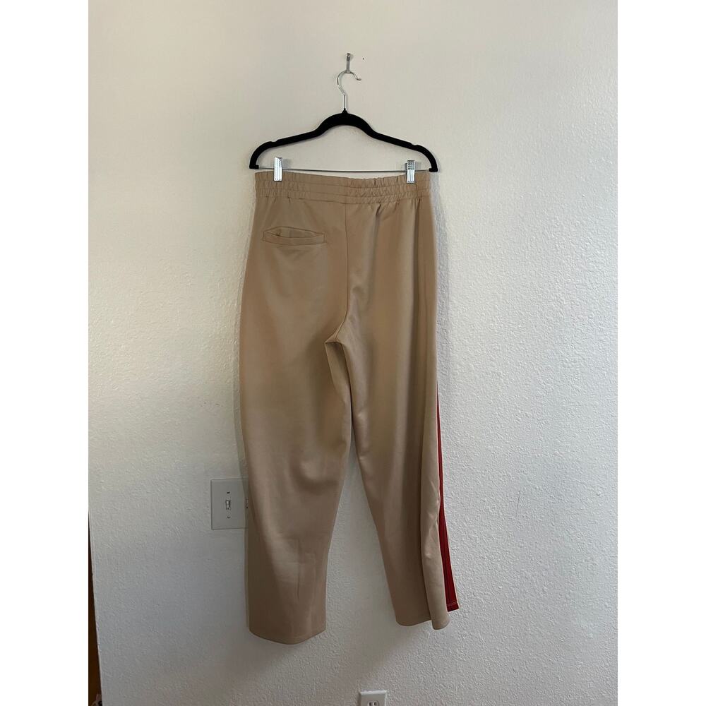 Free People Sophie Wide Leg Track Pants Tan Red Stripe Size M - Picture 4 of 5
